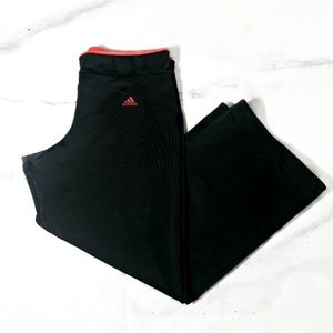 Adidas Grey & Coral Pink Loose Fit Workout Capris